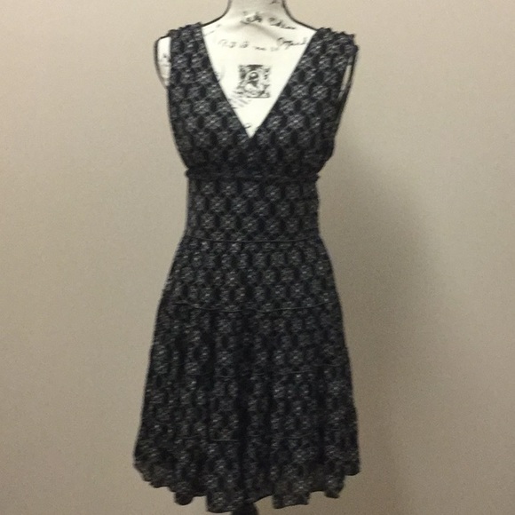 max studio black and white dress